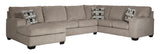 Ashley 8070 Ballinasloe  3 Pcs Sectional  RAF Sofa/Armless Love/ LAF Chaise ONLY