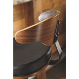 Ashley D120-330 Bellatier Tall Uph Swivel Barstool (1/CN) Brown/Black