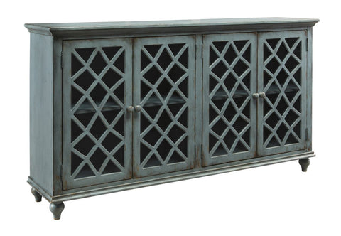 Ashley T505-762 Mirimyn Door Accent Cabinet Antique Teal