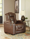 Ashley 2450513 Owner's Box- Power Recliner Adj Headrest-Thyme