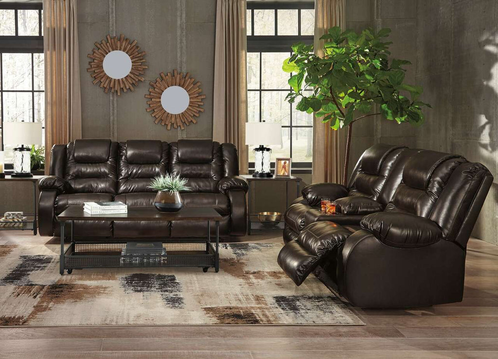 Ashley reclining sales sofa with console