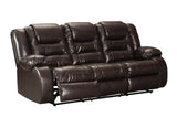 Ashley 79307 Vacherie Reclining Sofa & Loveseat w/Console Chocolate