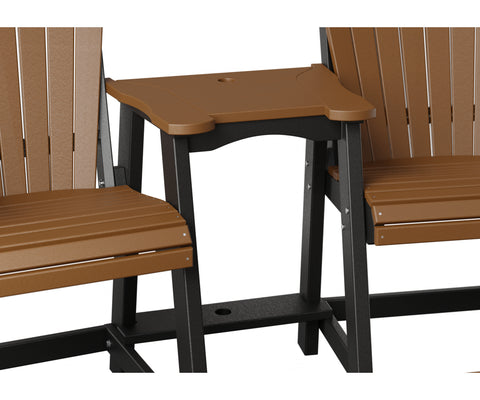 Amish AC6 Classic Balcony Chair (2) & TeTe Table Cedar Top/ Black Base