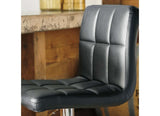 Ashley D120-130 Bellatier Bar Stools (2/CN) chrome tone / Adjustable
