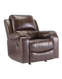 Ashley U3330125 Rackingburg Leather Rocker Recliner Mahogany